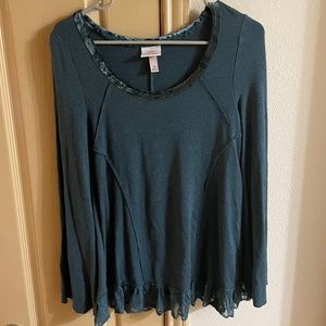 Dark Green/Blue Knox Rose Blouse